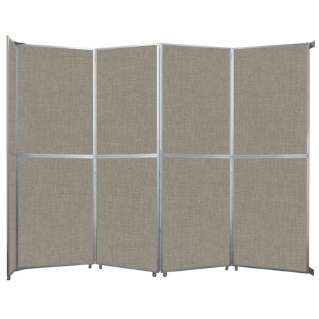 Versare Operable Wall Folding Room Divider 15'7" x 12'3" Warm Pebble Fabric 1070252-2